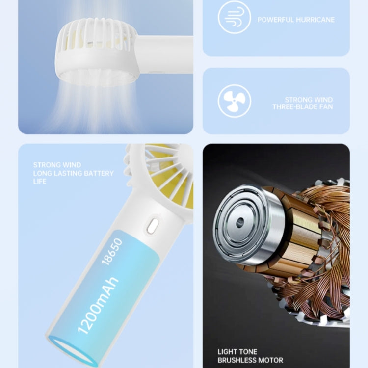 F10 3 Wind Speed Rechargeable Summer Cooling Fan Mini Handheld Fan Cooler
