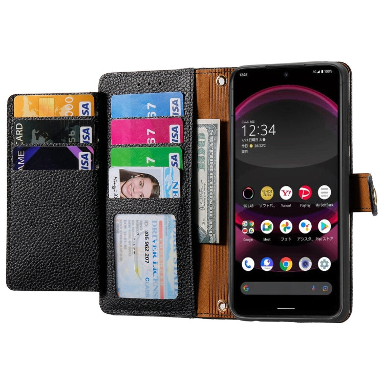 For Sharp Aquos R8 Pro Love Zipper Lanyard Leather Phone Case
