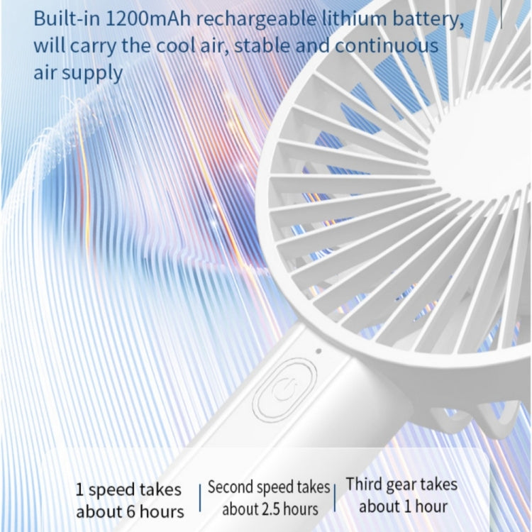 F35 With Hanging Hole Rechargeable Cooling Fan Powerful Handheld Fan 1200mAh Desk Fan