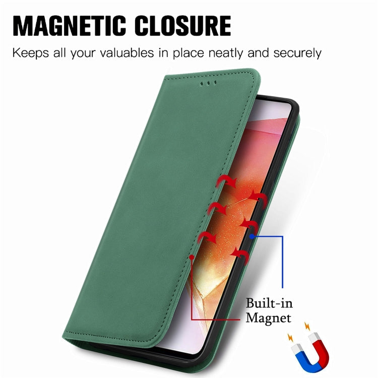 For Samsung Galaxy C55 Retro Skin Feel Magnetic Leather Phone Case