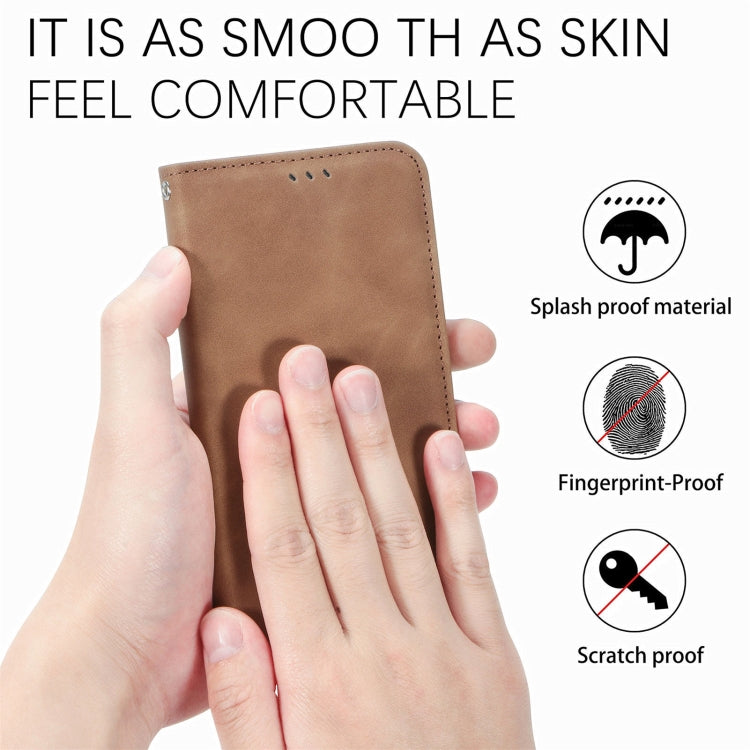 For Samsung Galaxy C55 Retro Skin Feel Magnetic Leather Phone Case