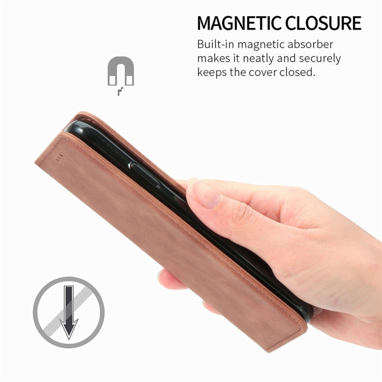 For Samsung Galaxy C55 Retro Skin Feel Magnetic Leather Phone Case