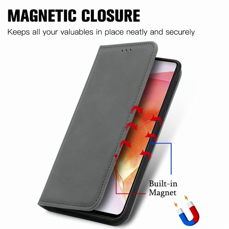 For Samsung Galaxy C55 Retro Skin Feel Magnetic Leather Phone Case