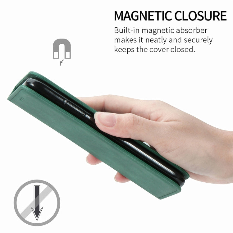 For Samsung Galaxy M55 Retro Skin Feel Magnetic Leather Phone Case