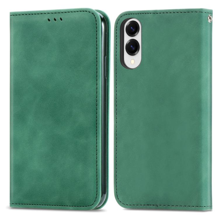 For Samsung Galaxy S25 Edge 5G Retro Skin Feel Magnetic Leather Phone Case