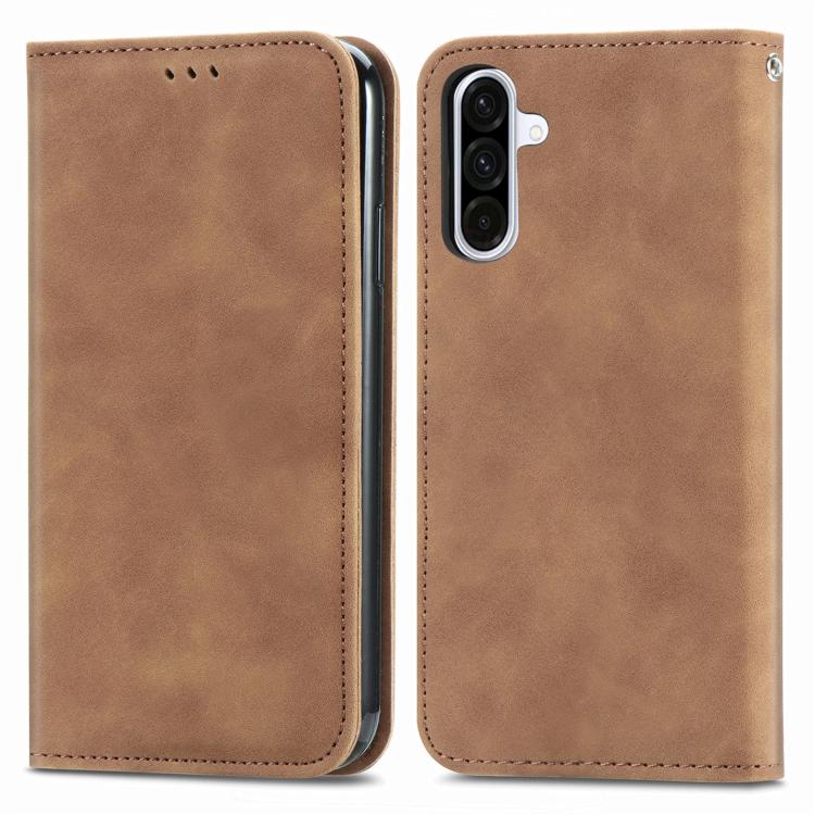 For Samsung Galaxy A36 5G Retro Skin Feel Magnetic Leather Phone Case