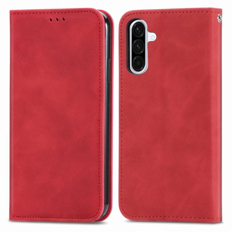 For Samsung Galaxy A36 5G Retro Skin Feel Magnetic Leather Phone Case