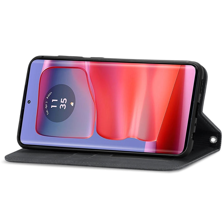For Motorola Moto Edge 50 Ultra Retro Skin Feel Magnetic Flip Leather Phone Case