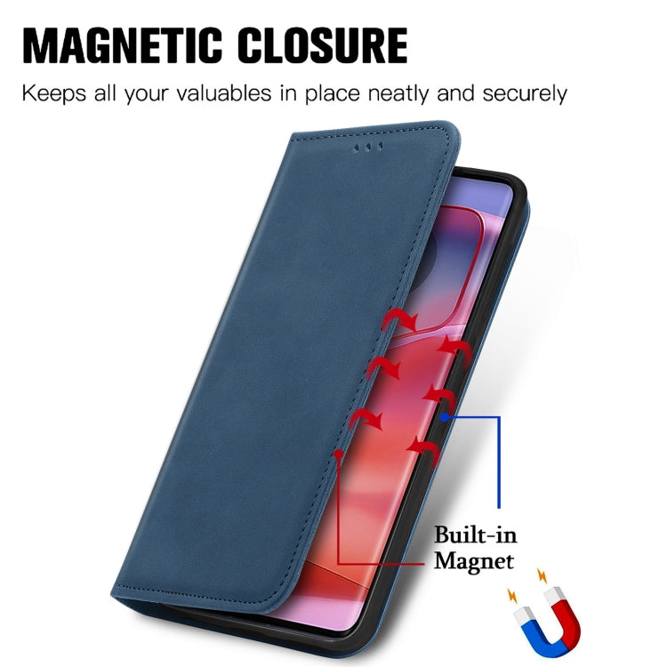 For Motorola Moto Edge 50 Ultra Retro Skin Feel Magnetic Flip Leather Phone Case