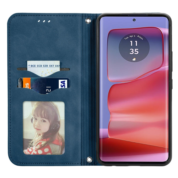 For Motorola Moto Edge 50 Fusion Retro Skin Feel Magnetic Flip Leather Phone Case