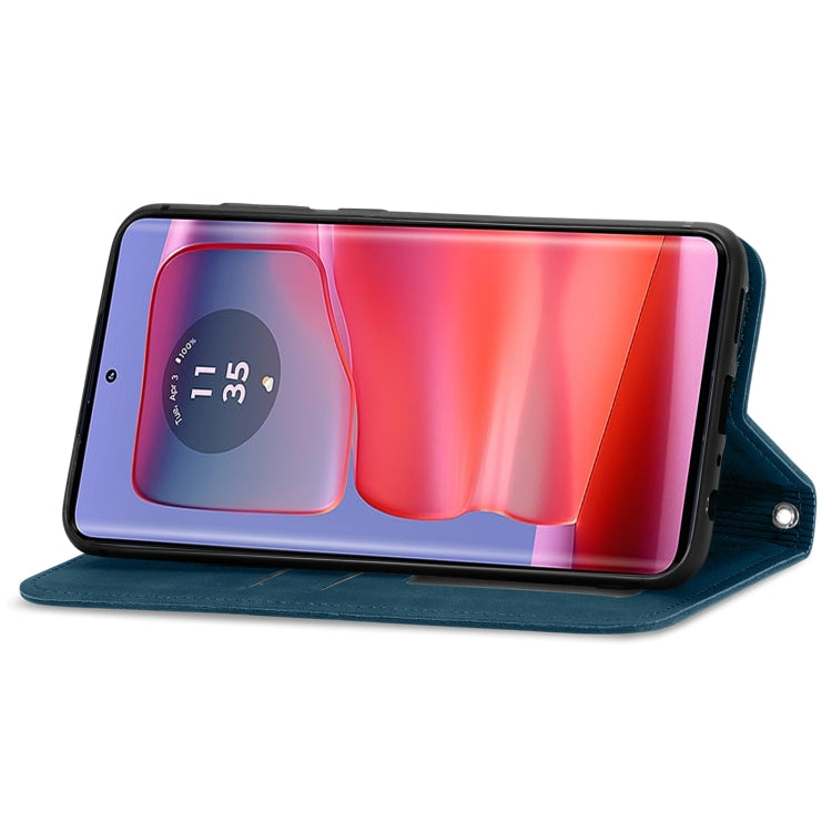 For Motorola Moto Edge 50 Fusion Retro Skin Feel Magnetic Flip Leather Phone Case