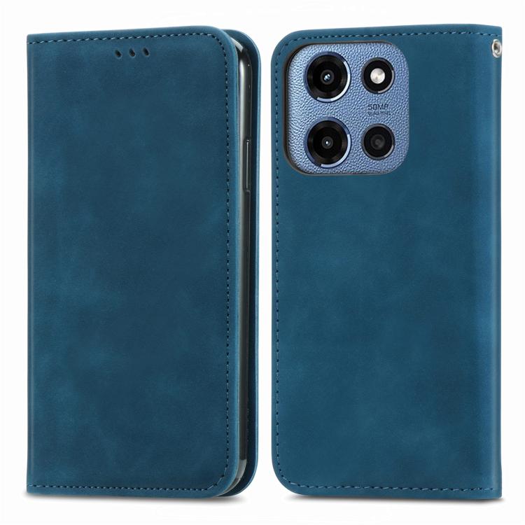 For Motorola Moto G 2025 Retro Skin Feel Magnetic Flip Leather Phone Case