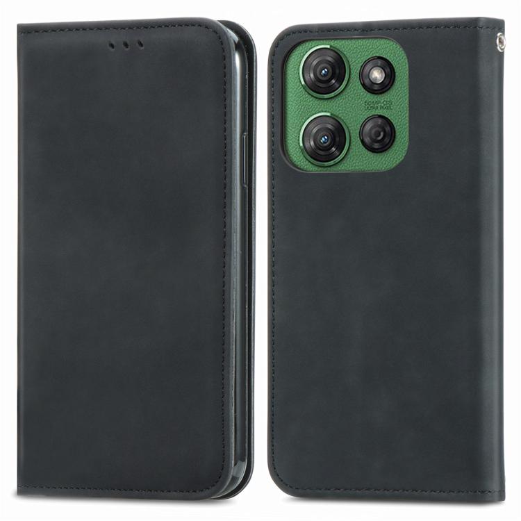 For Motorola Moto G Power 2025 Retro Skin Feel Magnetic Flip Leather Phone Case