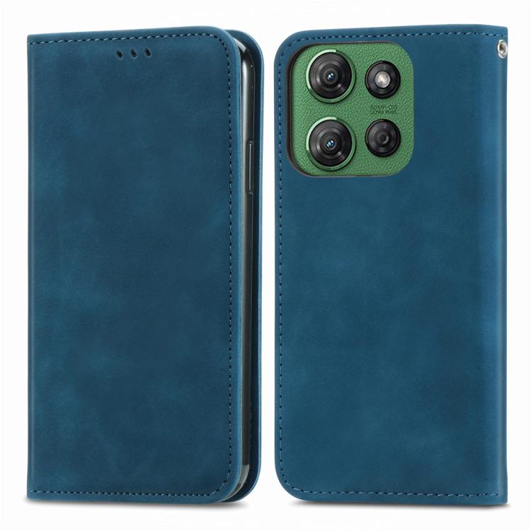 For Motorola Moto G Power 2025 Retro Skin Feel Magnetic Flip Leather Phone Case