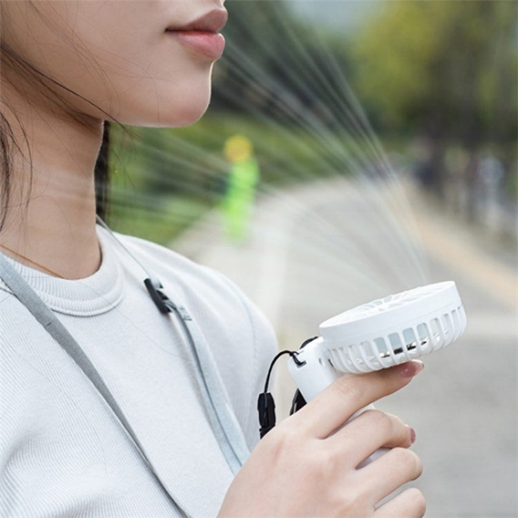 F458 With Neck Rope Summer 3 Speeds Adjustable Foldable Mini Handheld Fan