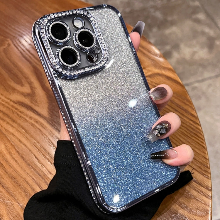 For iPhone 15 Pro Max Diamond Gradient Glitter TPU Phone Case