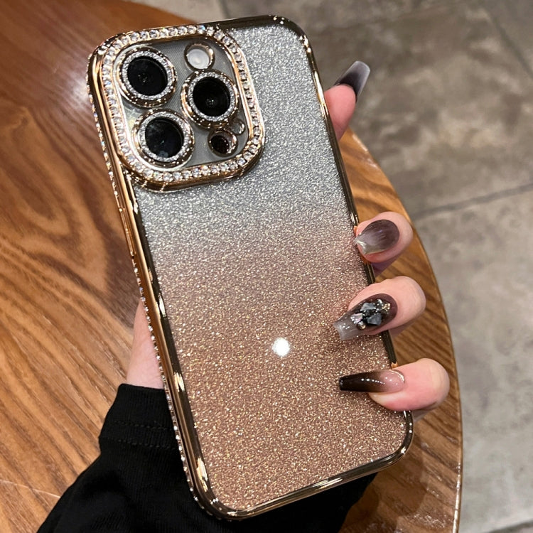 For iPhone 15 Pro Diamond Gradient Glitter TPU Phone Case