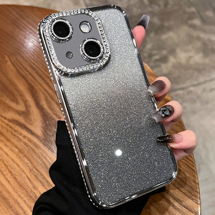 For iPhone 14 Plus Diamond Gradient Glitter TPU Phone Case