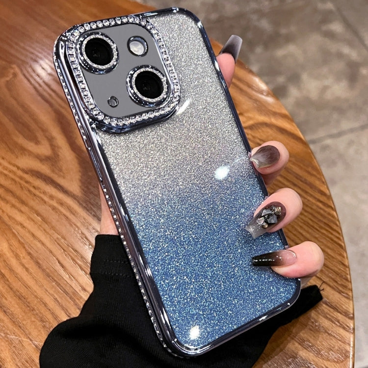 For iPhone 14 Diamond Gradient Glitter TPU Phone Case