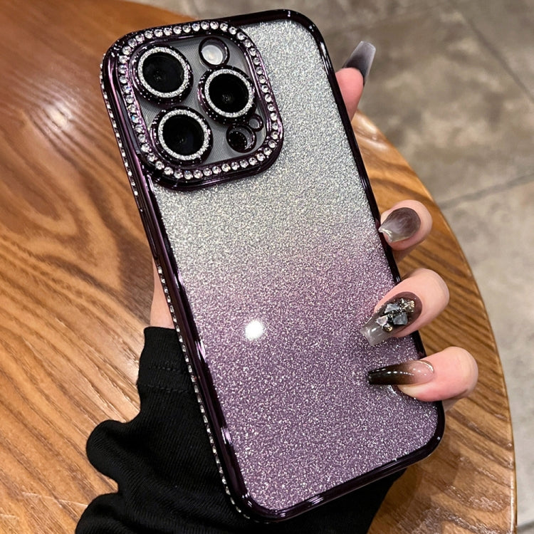 For iPhone 14 Pro Diamond Gradient Glitter TPU Phone Case