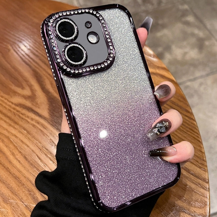 For iPhone  11 Diamond Gradient Glitter TPU Phone Case