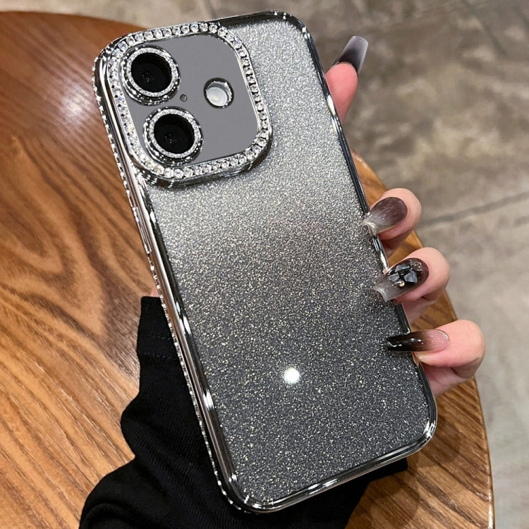 For iPhone 16 Diamond Gradient Glitter TPU Phone Case