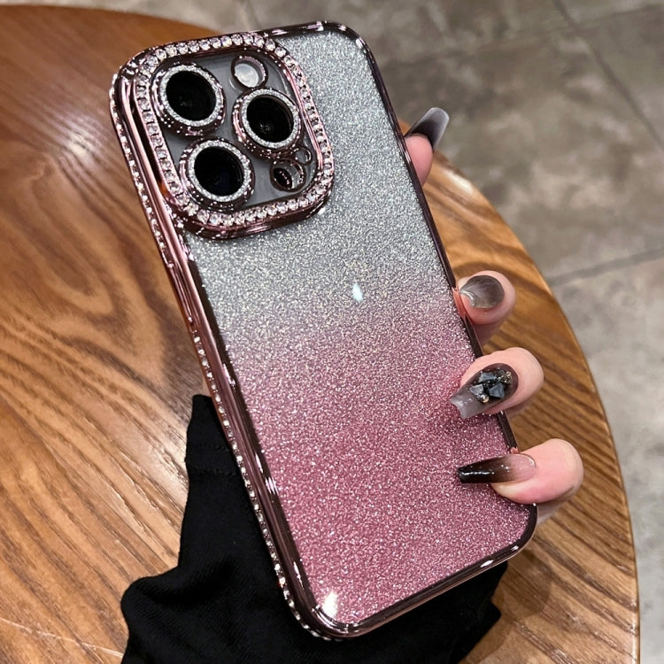 For iPhone 16 Pro Diamond Gradient Glitter TPU Phone Case
