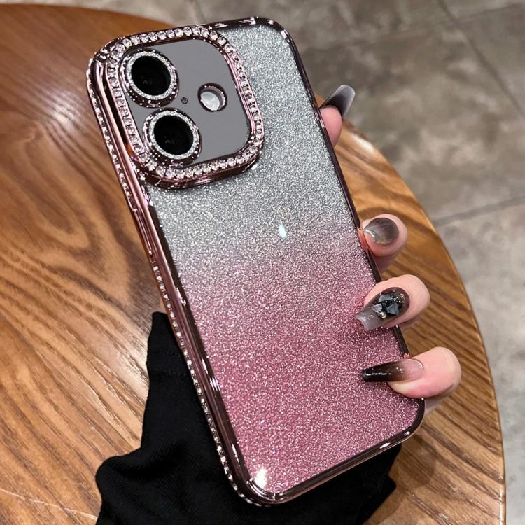 For iPhone 17 Diamond Gradient Glitter TPU Phone Case