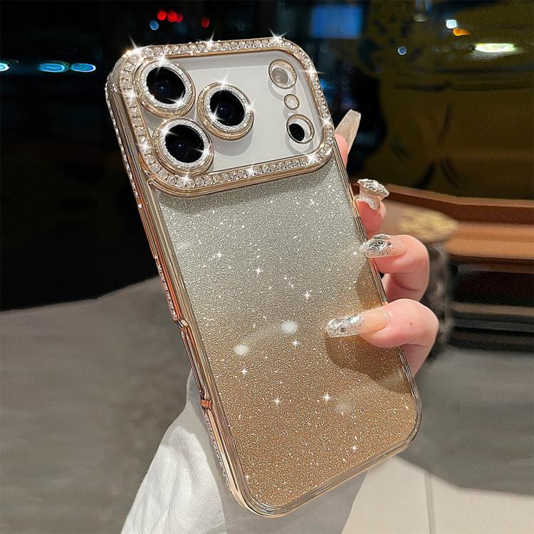 For iPhone 17 Pro Diamond Gradient Glitter TPU Phone Case