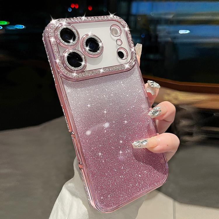 For iPhone 17 Pro Diamond Gradient Glitter TPU Phone Case