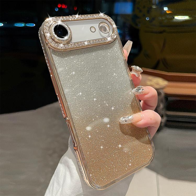 For iPhone Air Diamond Gradient Glitter TPU Phone Case