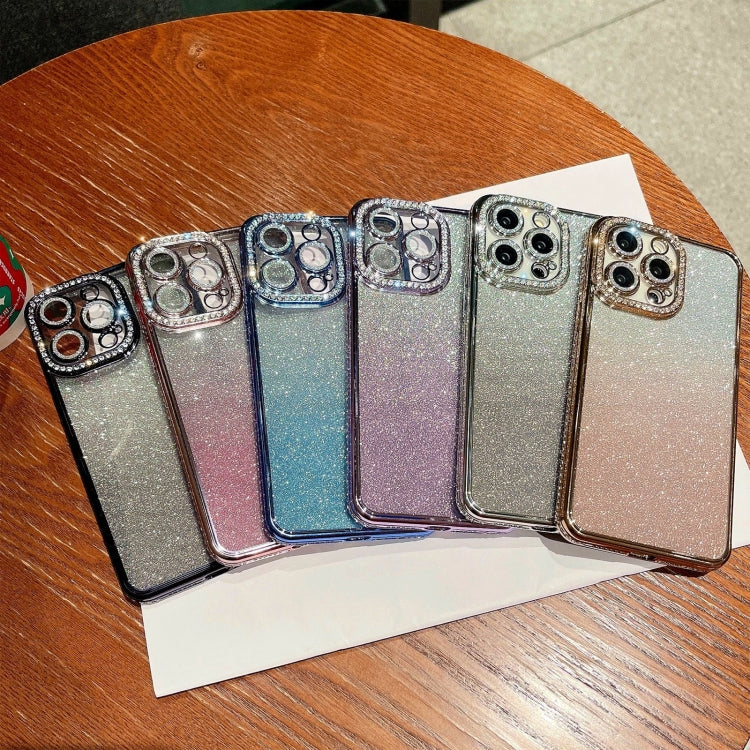 For iPhone 13 Pro Max Diamond Gradient Glitter TPU Phone Case