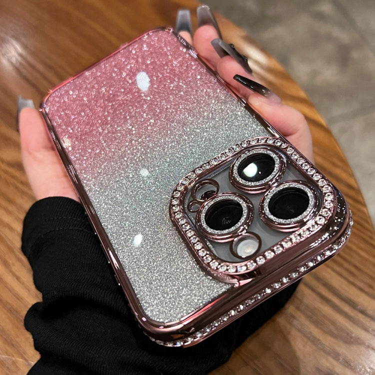 For iPhone 13 Pro Max Diamond Gradient Glitter TPU Phone Case