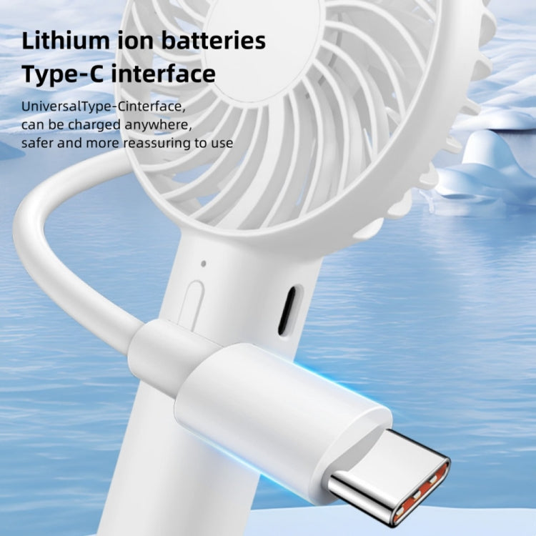 S3 3 Speed Low Noise Hanging Hole Desk Fan Portable Rechargeable Handheld Cooling Fan