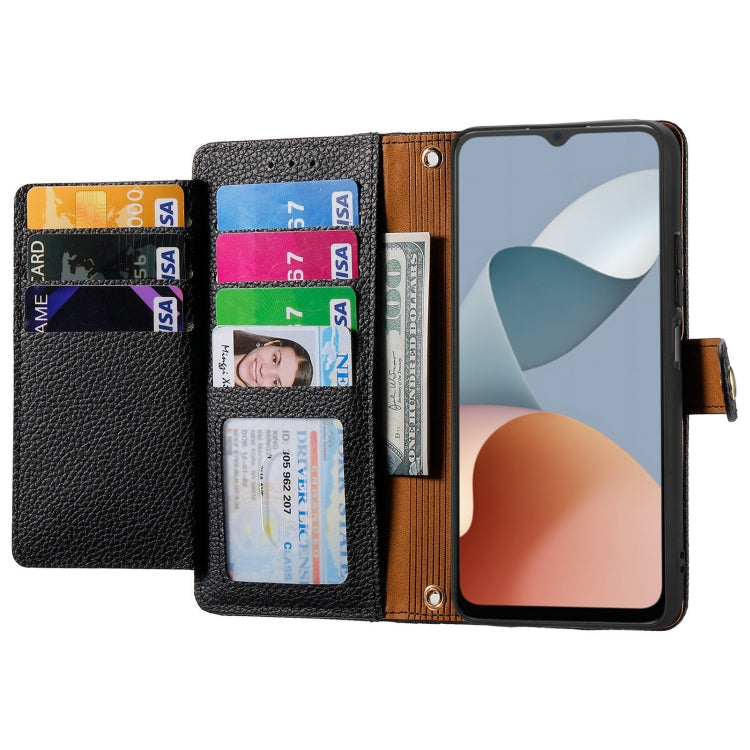 For ZTE Blade A34 Love Zipper Lanyard Leather Phone Case