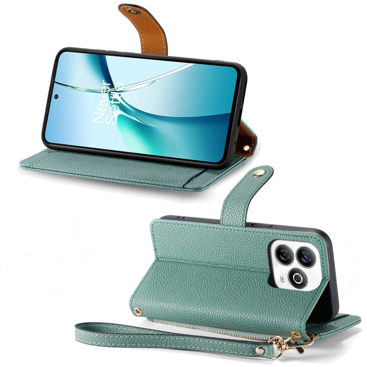 For ZTE Blade A75 4G Love Zipper Lanyard Leather Phone Case