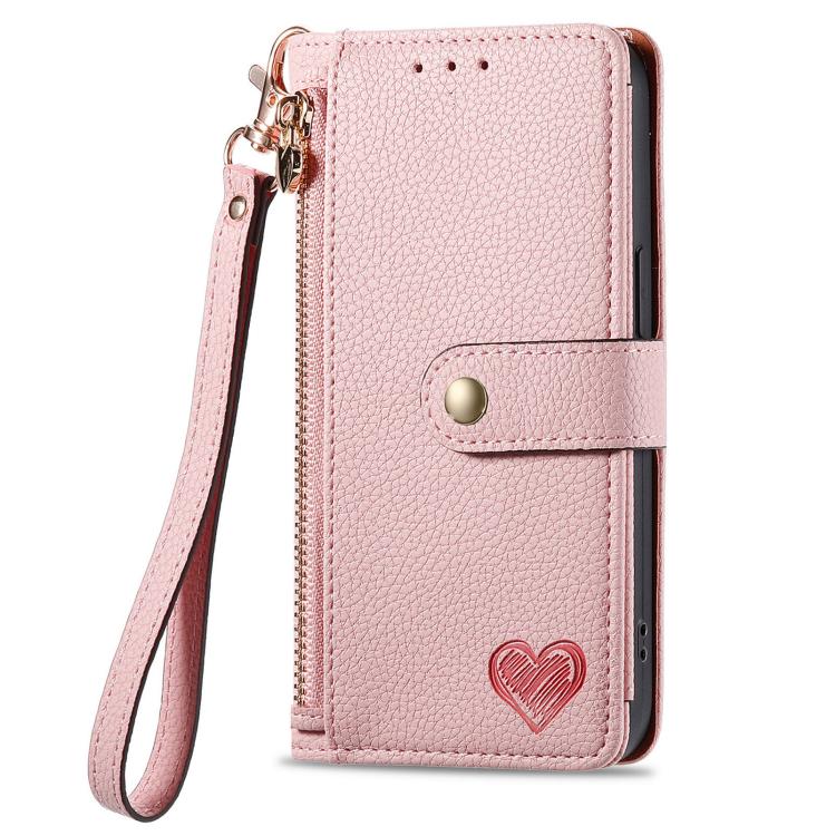 For ZTE Nubia S 5G Love Zipper Lanyard Leather Phone Case