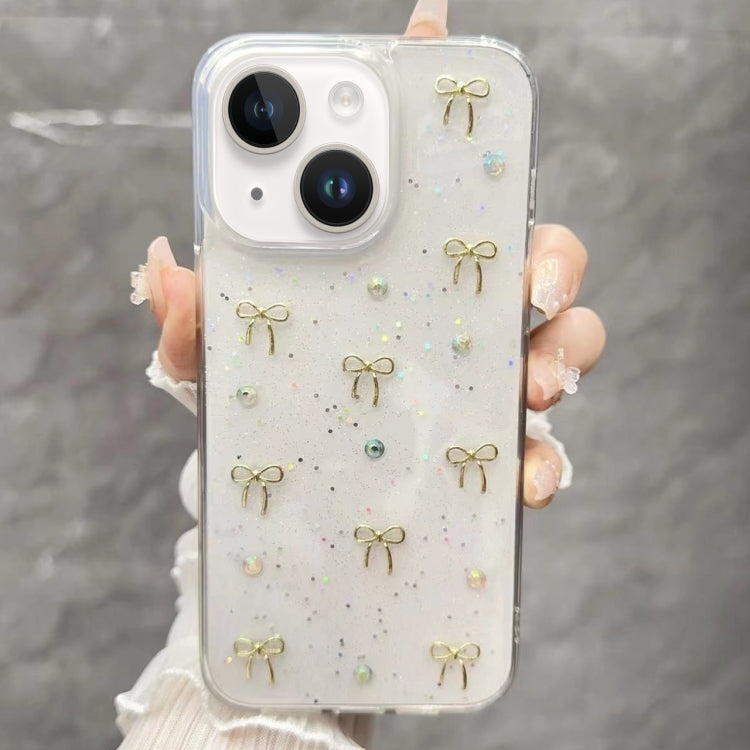 For iPhone 15 Plus Small Fresh Bow TPU Phone Case