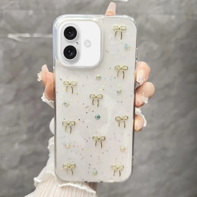 For iPhone 16 Small Fresh Bow TPU Phone Case