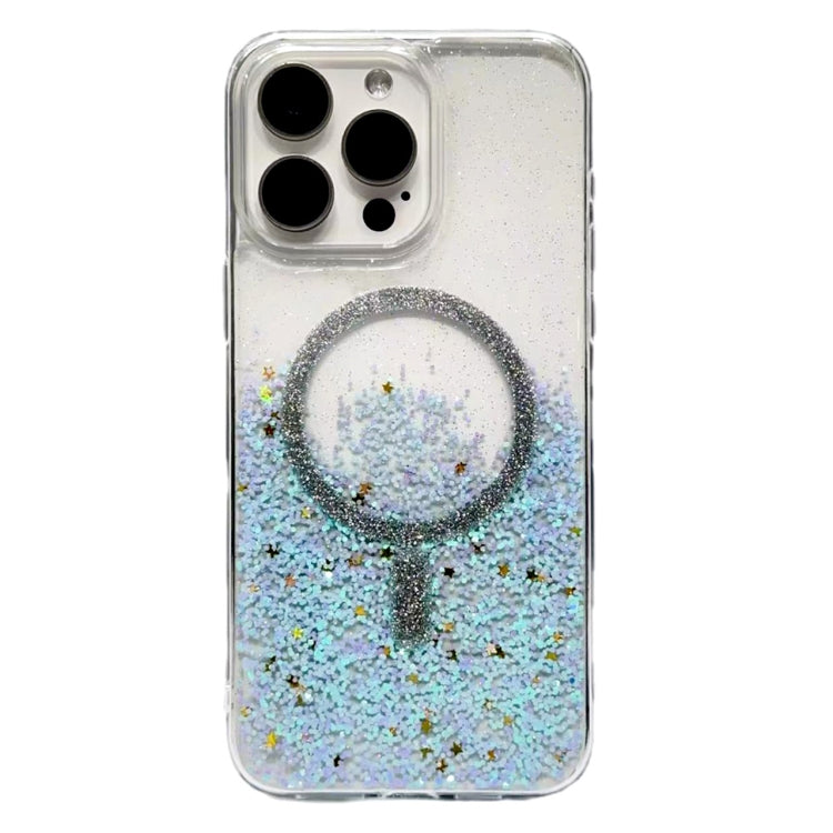 For iPhone 13 Pro Max Gradient Glitter MagSafe PC Hybrid TPU Phone Case