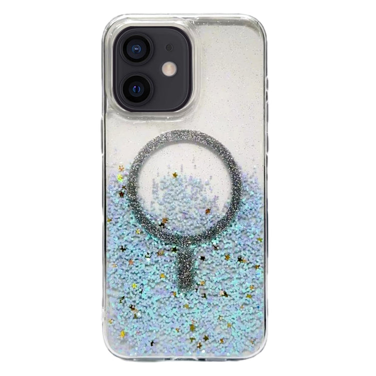 For iPhone  11 Gradient Glitter MagSafe PC Hybrid TPU Phone Case