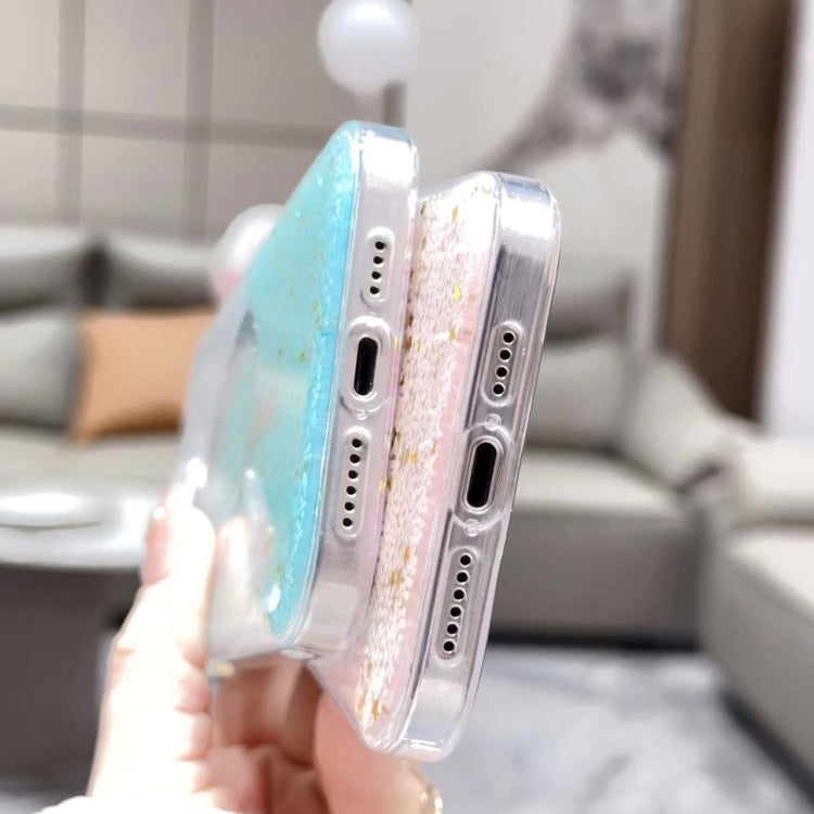 For iPhone 13 Gradient Glitter MagSafe PC Hybrid TPU Phone Case