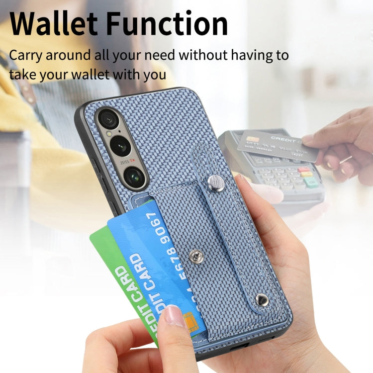 For Sony Xperia 10 VI Wristband Kickstand Card Wallet Back Cover Phone Case with Tool Knife