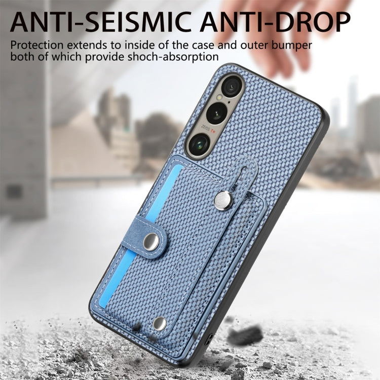 For Sony Xperia 10 VI Wristband Kickstand Card Wallet Back Cover Phone Case with Tool Knife