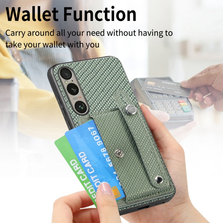 For Sony Xperia 10 VI Wristband Kickstand Card Wallet Back Cover Phone Case with Tool Knife