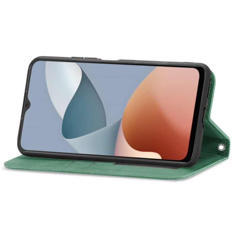 For ZTE Blade A34 Retro Skin Feel Magnetic Flip Leather Phone Case