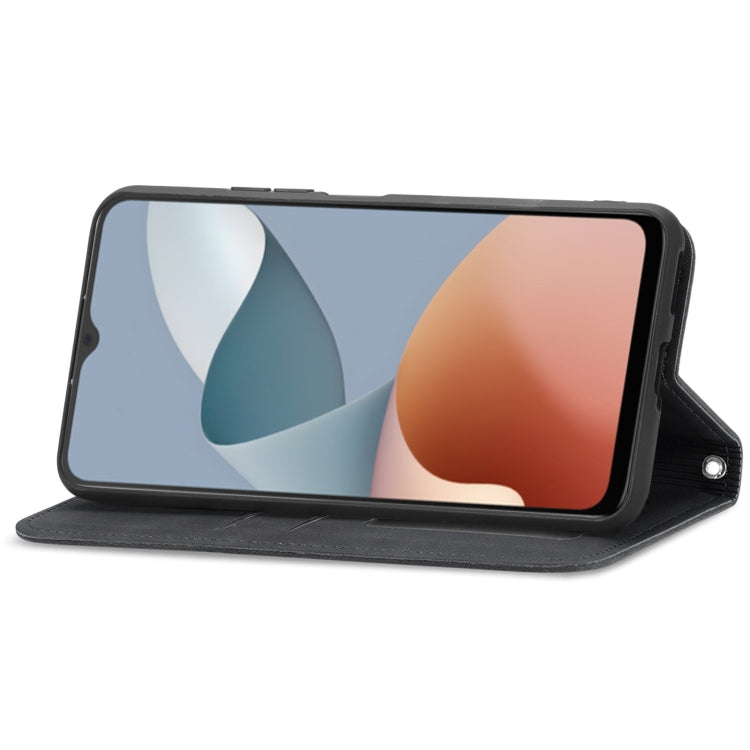 For ZTE Blade A34 Retro Skin Feel Magnetic Flip Leather Phone Case