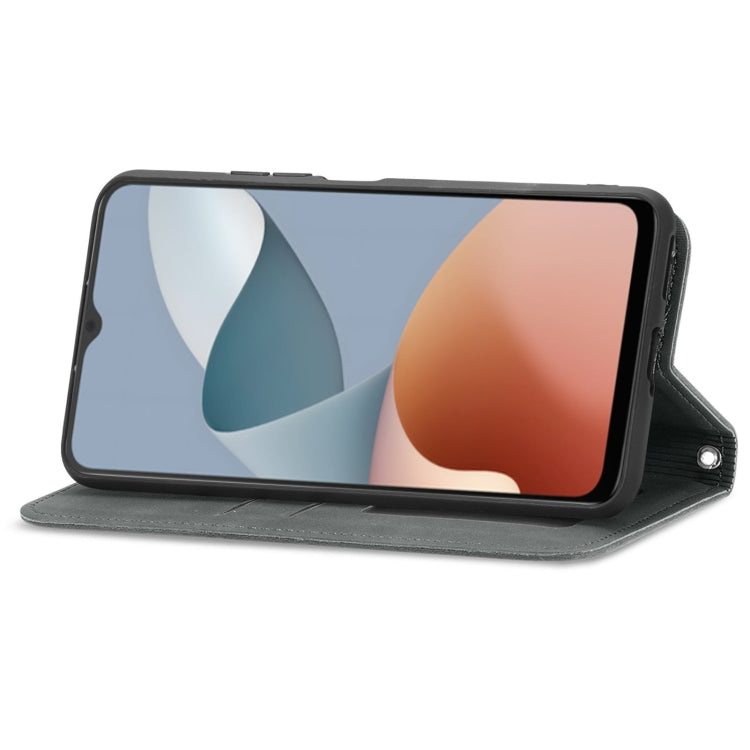 For ZTE Blade A34 Retro Skin Feel Magnetic Flip Leather Phone Case