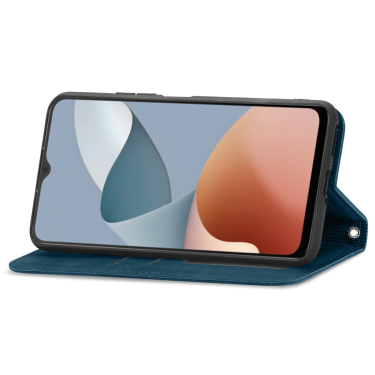 For ZTE Blade A34 Retro Skin Feel Magnetic Flip Leather Phone Case