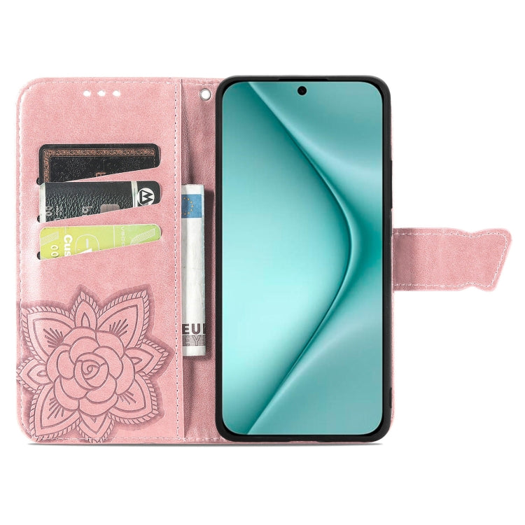 For Huawei Pura 70 Butterfly Love Flower Embossed Leather Phone Case